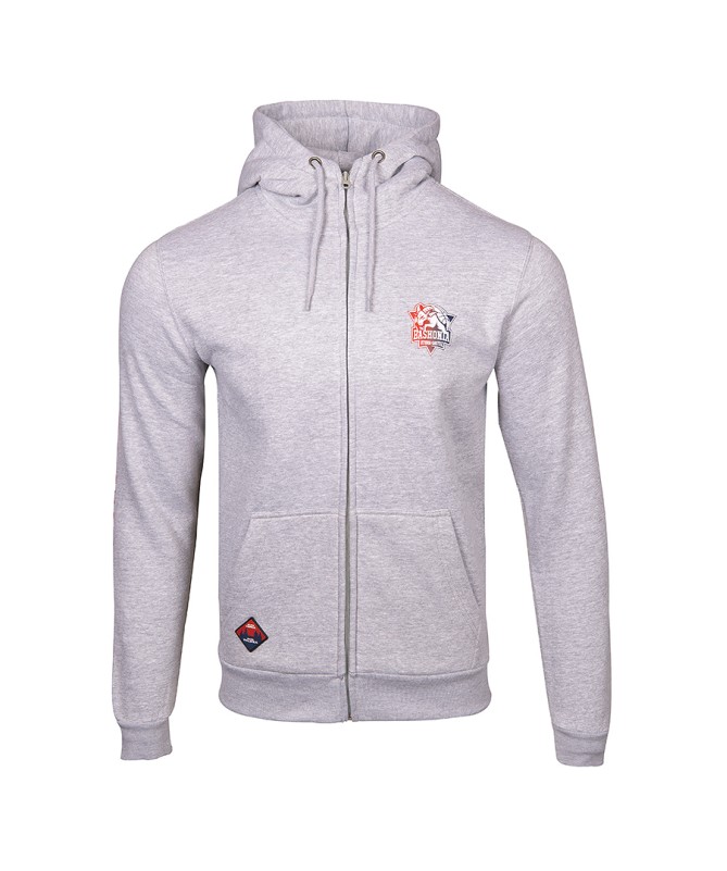 Hoodie Moda Baskonia City Gris Cremallera 24/25