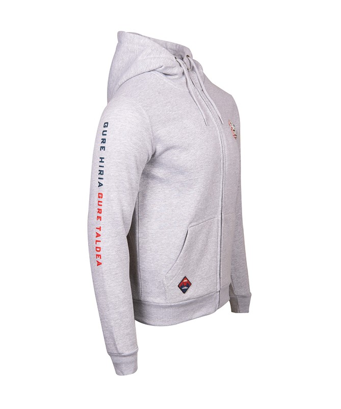 Hoodie Moda Baskonia City Gris Cremallera 24/25