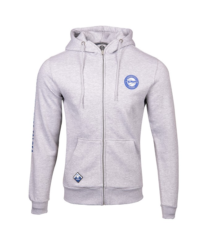 Hoodie Moda Deportivo Alavés City Gris Cremallera 24/25