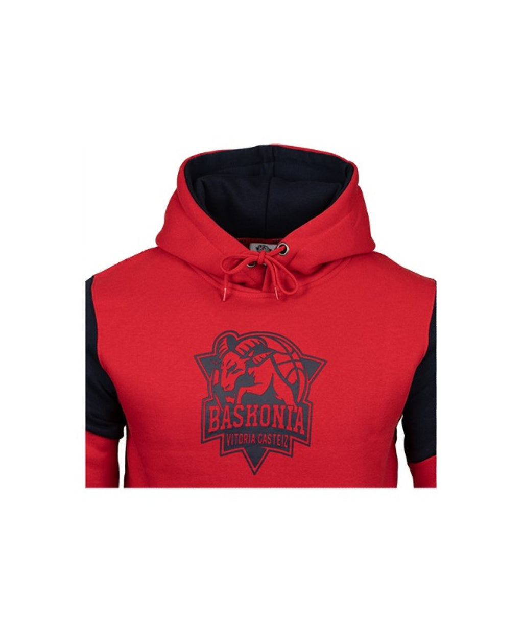 HOODIE MO BKN ROJO ESCUDO NEGRO 2026